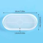 ⁦قالب بيضاوي سيليكون لصناعة ديكور المنزل بالجبس WFHM77لا⁩ - الصورة ⁦2⁩