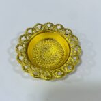 ⁦قاعدة بخارة ذهبية فاخرة حديد مع غطاء قطر 7 سم⁩ - الصورة ⁦4⁩