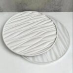 قالب دائري متموج حجم كبير 30 سم لصنع ديكور المنزل والتصوير WFHM77