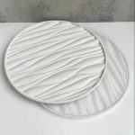 قالب دائري متموج حجم كبير 30 سم لصنع ديكور المنزل والتصوير WFHM77