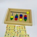 ⁦لعبة تقوية ذكاء الاطفال مطابقة الاشكال والالوان الاصلية خشب كامل⁩ - الصورة ⁦7⁩