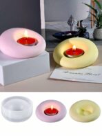 ⁦قالب على شكل شمعدان دائري لصناعة الجبس والشموع والايبوكسي WFHM77⁩ - الصورة ⁦4⁩