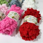 ⁦خيوط اليز بوفي الناعمة لصنع البطانية والشال والملابس - 9 متر - 100 جرام⁩ - الصورة ⁦3⁩