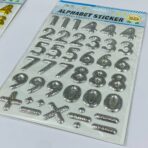 ⁦ملصقات ارقام بارزة لامعه باللون الفضي & الذهبي 3D⁩ - الصورة ⁦3⁩