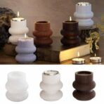 ⁦قالب سيلكون حامل شمع تصميم مخطط ديكور كلاسيكي WFHM77⁩ - الصورة ⁦5⁩