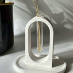 قالب سيلكون على شكل ديكور قوس + 3 أنابيب شفافة زجاجية WFHM7725