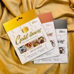 ورق للأعمال الابداعية والفنية ذهبي & فضي & نحاسي 25 ورقة