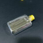 ⁦دستة علب بلاستيك مستطيلة شفافة 100 مل 12 شيشة غطاء ذهبي متعددة الاستعمالات⁩ - الصورة ⁦4⁩