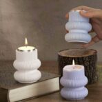 قالب سيلكون حامل شمع تصميم مخطط ديكور كلاسيكي WFHM77