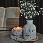 ⁦3 قوالب سيلكون قالب حاملة شمع اللوتس +فازا +قالب بيضاوي WFHM77⁩ - الصورة ⁦3⁩