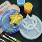 ⁦قالب سيلكون صحن نجمة وهلال ديكور رمضان قطعه واحده WFHM77⁩ - الصورة ⁦2⁩