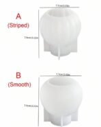 ⁦قالب سيلكون فازا شكلين مخطط وبدون تخطيط A * B ديكور منزل WFHM77⁩ - الصورة ⁦3⁩