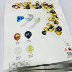 ⁦طقم بالونات مناسبات 100 قطعه وردي ودمي & ذهبي واسود ، بالون ديكور⁩ - الصورة ⁦3⁩