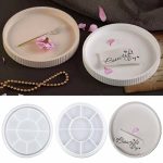 قالب سيلكون دائري مخطط من الخارج لصنع ديكورات الجبس WFHM77