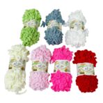 خيوط اليز بوفي الناعمة لصنع البطانية والشال والملابس - 9 متر - 100 جرام