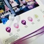 ⁦طقم بالونات مناسبات 100 قطعه وردي ودمي & ذهبي واسود ، بالون ديكور⁩ - الصورة ⁦2⁩