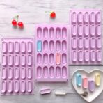 ⁦قالب سيليكون لصنع الشكلاطة والصابون ومناسب أيضا لصنع قطع شكلاطة التوزيعات الصغيرة MA93⁩ - الصورة ⁦2⁩