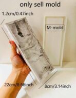 ⁦قالب سيلكون مستطيل لصناعة الجبس لديوكور المنزلي WFHM77⁩ - الصورة ⁦3⁩