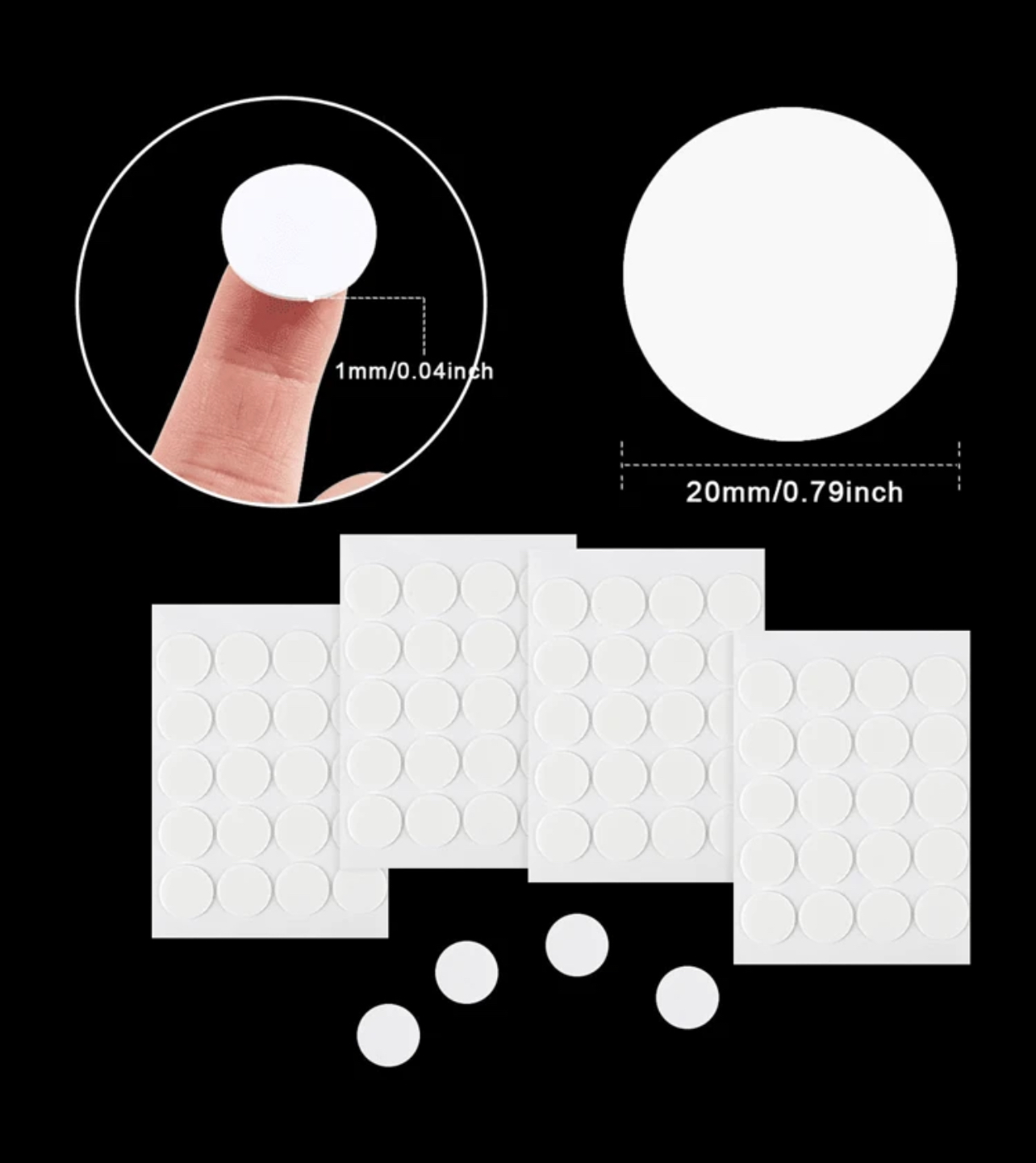 IMG_E1972 80 قطعة من ملصقات شمعة الفتيل عازل للحرارة مزدوجة الجوانب WFHM77 - الصورة 1