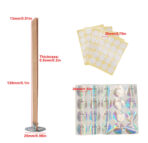 مجموعة كاملة من 40 الفتيل الخشب و 20 ملصقات تثبيت و20حامل المعدن و20ملصقات التحذير WFHM77