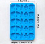 ⁦قالب سيلكون 25 فتحة بأشكال مختلفة رضاعة لباس عفسة لهاية WFHM77⁩ - الصورة ⁦2⁩