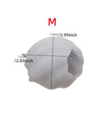 ⁦قالب شمع اشكال هندسية متموجة 3 احجام ديكور المنزل WFHM77⁩ - الصورة ⁦3⁩