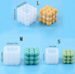 ⁦قالب سيلكون مكعبات 3 احجام بتصميم فقاعات WFHM77⁩ - الصورة ⁦3⁩