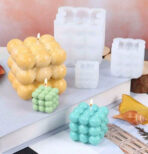 قالب سيلكون مكعبات 3 احجام بتصميم فقاعات WFHM77