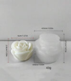 ⁦قالب سيلكون وردة لديكور وباقات الورد الشمع WFHM77⁩ - الصورة ⁦4⁩