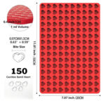 ⁦قالب سيلكون بشكل قلب صغير لصنع البخور المستكة وفواحات الشمع العطرية 150 تجويف WFHM77⁩ - الصورة ⁦3⁩