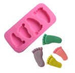 ⁦قالب سيلكون صغير تصميم عفسة رجل البيبي ب4 فتحات WFHM77⁩ - الصورة ⁦2⁩