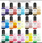 ⁦صبغة سائلة مركزة مكونة من 15 لون ملون لصب الجبس بتركيز عالي 10مل WFHM77⁩ - الصورة ⁦2⁩