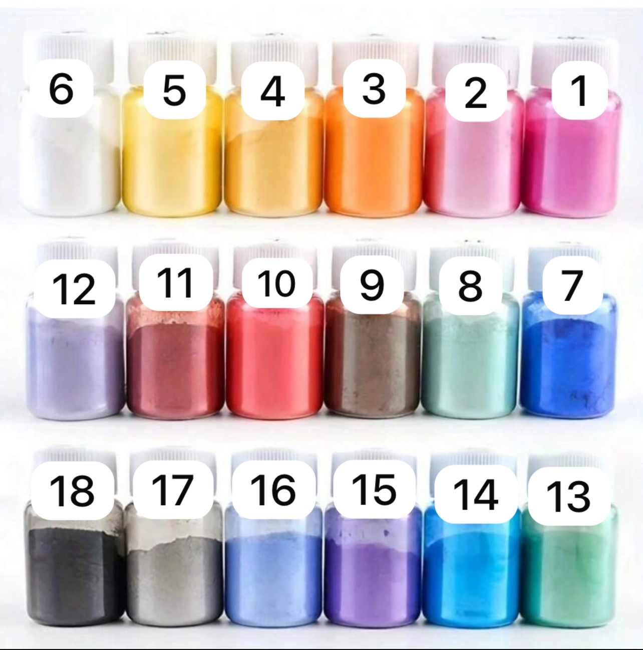 IMG_E2525 مسحوق الميكا صبغ لؤلؤي لصناعات اليدوية 18 لون WFHM77 - الصورة 1