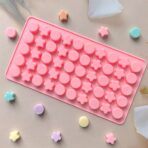 ⁦قالب سيليكون لصنع بخور مستكة وزينة الكعك 50 تجويف شكل دائرة نجمة سمايل MA93⁩ - الصورة ⁦6⁩