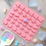 قالب سيليكون 36 تجويف تصميم حاجات البيبي دبدوب رضاعه لهاية عفسة بيبي عربة ولبسة MA93