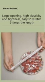 ⁦غطاء نايلو 200 غطاء لحفظ الطعام مثالي لتخزين الفواكه والخضروات واللحوم⁩ - الصورة ⁦3⁩