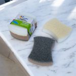 اسفنجة وجهين لغسل الأواني وادوات المطبخ 2 قطع ، وجه خشن ووجه ناعم