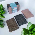 مجموعة ليفة مخده 3 قطع لتنظيف الأواني و الصحون درجة اولى