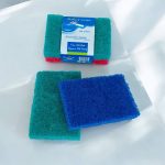 ليفة بلاستيك حرشة  للمطبخ لتنظيف الأواني و الصحون  2 قطع