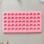 ⁦قالب سيليكون لصنع بخور مستكة وزينة الكعك 50 تجويف شكل دائرة نجمة سمايل MA93⁩ - الصورة ⁦4⁩