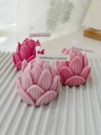 ⁦قالب سيليكون شكل وردة اللوتس لصنع الشموع والديكور MA93⁩ - الصورة ⁦2⁩