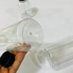 ⁦علب فارغة بلاستيك غطاء اسود شيشة متعددة الاستعمالات عبوة - ربع / نصف / لتر للمناسبات والافراح⁩ - الصورة ⁦7⁩