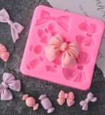 قالب سيليكون حلويات لطيفة وفيونكة لصنع الحلوى للعيد والتوزيعات MA93