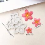 ⁦قالب سيليكون شكل زهرة الكرز لصنع الصابون والشموع والاعمال اليدوية MA93⁩ - الصورة ⁦4⁩