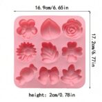 ⁦قالب سيليكون ثلاثي الابعاد اشكال زهور وحلوى لصنع الشكلاطة وتزيين الكيك⁩ - الصورة ⁦4⁩