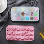 ⁦قالب سيليكون تصميم ازهار وربطات 18 فتحه لصنع بخور المستكة والحلوى وتزيين الكعك والحلويات MA93⁩ - الصورة ⁦3⁩