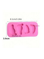 ⁦قالب سيليكون صغير تصميم عفسة رجل البيبي 4 فتحات لتزيين والديكور MA93⁩ - الصورة ⁦4⁩