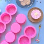 ⁦قالب سيلكون لصنع الصابون وديكور الشموع ثلاثي الابعاد 4 فتحات مزخرفة MA93⁩ - الصورة ⁦2⁩