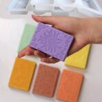 ⁦قالب صابون سيلكون مع زخرفة 6 فجوات لصنع الصابون والمنظفات MA93⁩ - الصورة ⁦2⁩