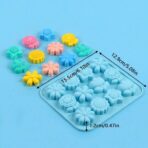 ⁦قالب سيلكون تصاميم ازهار لصنع الحلوى وتوزيعات الشكلاطة والكراميلMA93⁩ - الصورة ⁦3⁩